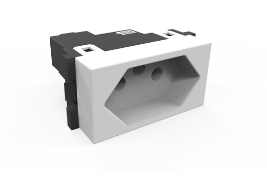 MÓDULO DE TOMADA PARA ENERGIA (2P+T) 10A BRANCO – SOHOPLUS